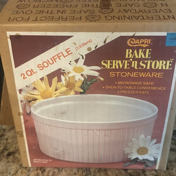 Apri Bake n Store stoneware 2qt Souffle - Picture 3 of 8